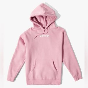 Glossier Original Pink Hoodie Sz M
